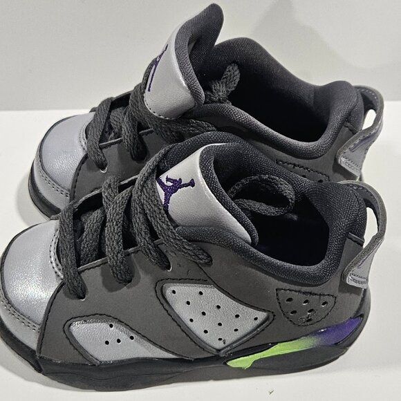 Nike Air Jordan 7 Retro Toddler 5C Grey Purple Lime 2015 - Picture 5 of 7